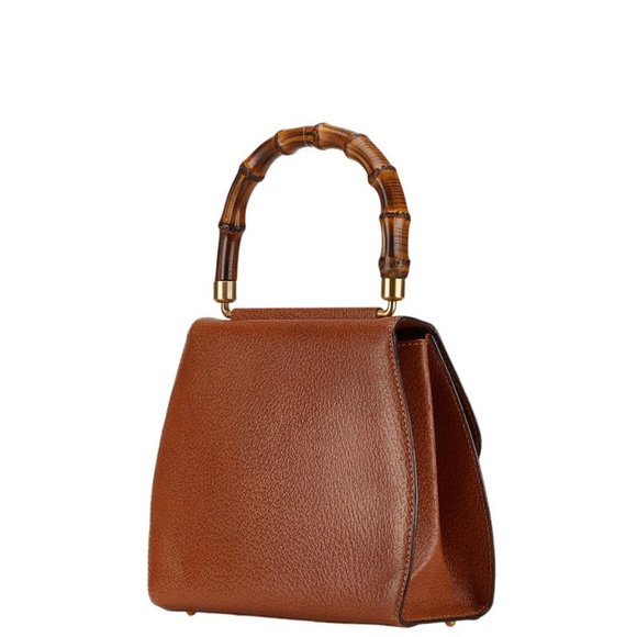 GUCCI Bamboo Shoulder Bag in Brown Leather - Picture 2 of 9